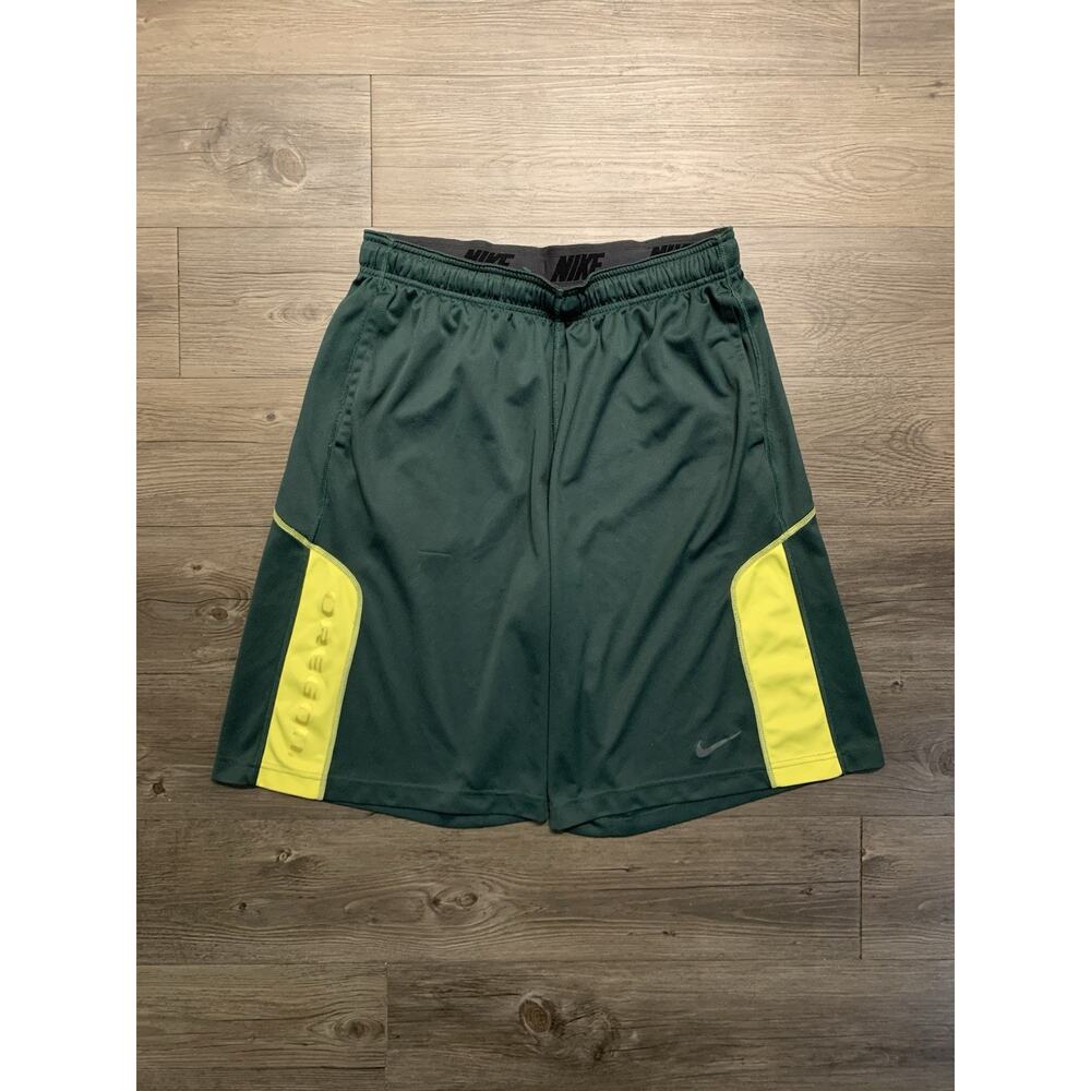 NIke Oregon Ducks Green Shorts Men’s Size Large Dri-Fit Pockets NCAA College